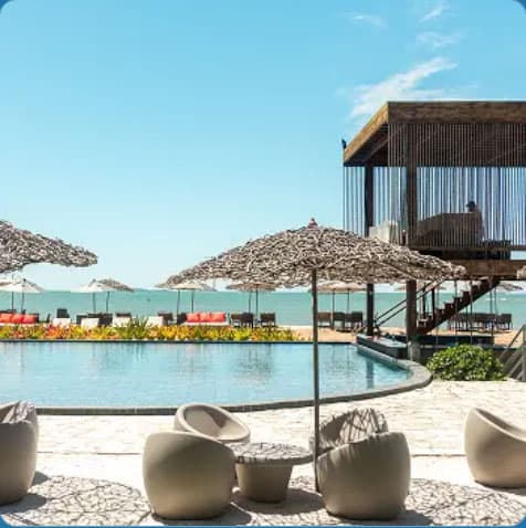 Conforto do LUP Beach Club em Praia dos Carneiros